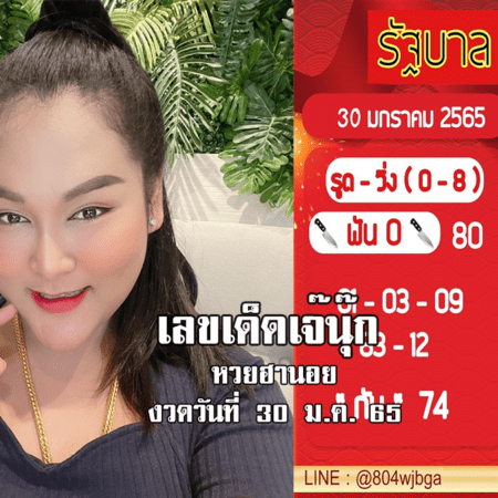 มาแล้ว… หวยฮานอยแม่นๆ ของ “เจ๊นุ๊ก” วันนี้ งวดวันที่ 30/1/65