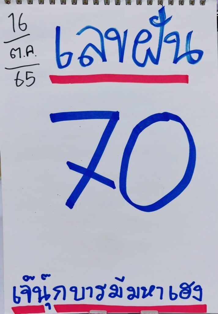 เลขความฝัน หวยรัฐบาล "เจ๊นุ๊ก" จากเพจ เจ๊นุ๊กสำนักเลขเด็ด2 งวดวันที่ 16/10/65