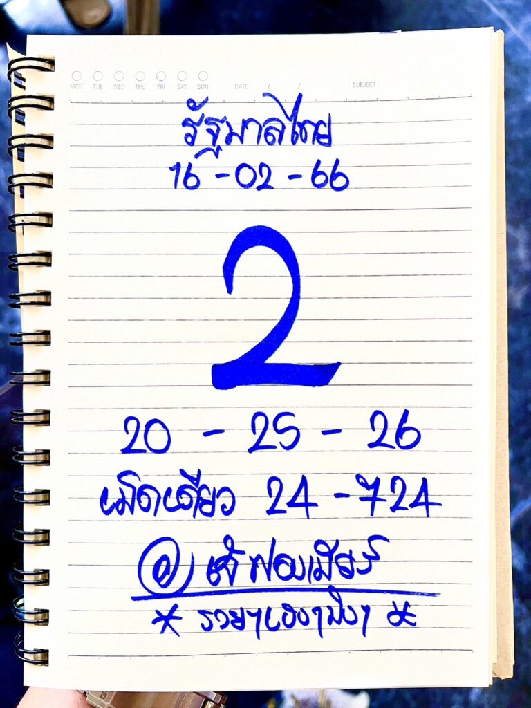 เลขเด็ด หวยรัฐบาลไทย เข้าทุกงวด 16/2/66 เจ้ฟองเบียร์ จากเพจ “เจ๊ฟองเบียร์ 888” 